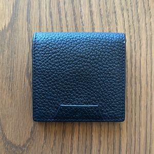 Brioni Midnight Navy Blue Leather Coin Purse Key Case